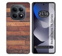 Tumundosmartphone Coque en silicone pour Xiaomi Redmi Note 15 5G design bois 03 dessins