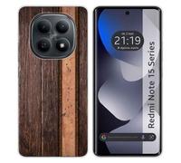 Tumundosmartphone Coque en silicone pour Xiaomi Redmi Note 15 5G design bois 05 dessins