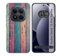 Tumundosmartphone Coque en silicone pour Xiaomi Redmi Note 15 Pro 4G design bois 10 dessins