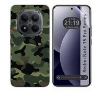 Tumundosmartphone Coque en silicone pour Xiaomi Redmi Note 15 Pro+ Plus 5G motif camouflage dessins