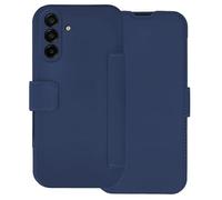 Tumundosmartphone Coque en silicone souple avec rabat pour Samsung Galaxy A17 4G / 5G couleur bleue