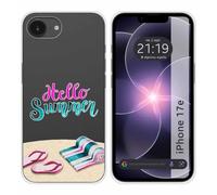 Tumundosmartphone Coque en silicone transparente pour iPhone 17e design Summer Dessins