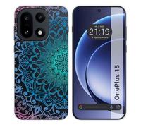 Tumundosmartphone Coque en silicone transparente pour OnePlus 15 5G motif Mandala dessins
