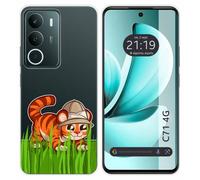 Tumundosmartphone Coque en silicone transparente pour Realme C71 4G Motif Tigre Dessins