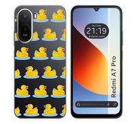Tumundosmartphone Coque en silicone transparente pour Xiaomi Redmi A7 Pro design canard dessins