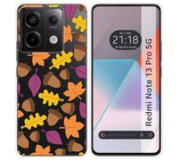 Tumundosmartphone Coque en silicone transparente pour Xiaomi Redmi Note 13 Pro 5G design automne dessins