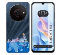 Tumundosmartphone Coque en silicone transparente pour Zte Blade A76 5G design HIPO dessins