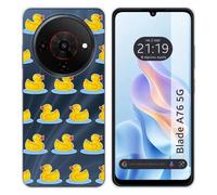 Tumundosmartphone Coque en silicone transparente pour Zte Blade A76 5G motif canard dessins
