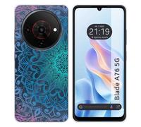 Tumundosmartphone Coque en silicone transparente pour Zte Blade A76 5G Motif Mandala dessins