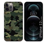 Tumundosmartphone Coque Gel TPU pour IPHONE 12 Pro Max (6.7) Design Dessins - Camouflage