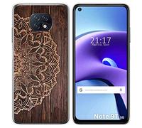 Tumundosmartphone Coque Gel TPU pour Xiaomi Redmi Note 9T 5G Design Dessins - Bois 06