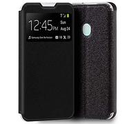 Tumundosmartphone Coque Livre Support avec Fenêtre pour Samsung Galaxy A21s Couleur - Noire