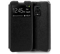 Tumundosmartphone Coque Livre Support avec Fenêtre pour Xiaomi Redmi Note 9S / Note 9 Pro Couleur - Noire