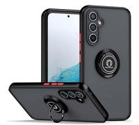 Tumundosmartphone Coque Mate avec Bord Noir et Anneau Rotatif à 360° pour Samsung Galaxy A56 5G