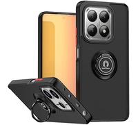 Tumundosmartphone Coque mate avec bord noir et anneau rotatif à 360 ° pour Xiaomi 15T 5G