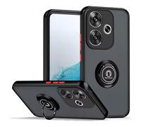 Tumundosmartphone Coque Mate avec Bord Noir et Anneau Rotatif à 360° pour Xiaomi Poco F6 5G