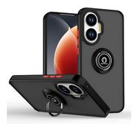Tumundosmartphone Coque mate avec bord noir et anneau rotatif à 360° pour Xiaomi Poco F7 5G