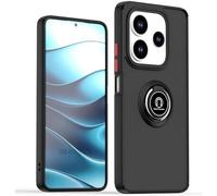 Tumundosmartphone Coque Mate avec Bord Noir et Anneau Rotatif à 360 ° pour Xiaomi Redmi Note 14 4G