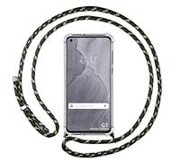 Tumundosmartphone Coque Pendentif Transparent pour Realme GT Master Edition avec Cordon - Vert/Doré