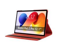 Tumundosmartphone Coque rotative à 360° pour Xiaomi Redmi Pad 2 Pro couleur rouge