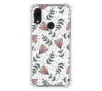 Tumundosmartphone Coque Silicone Anti-Chocs pour Xiaomi Redmi Note 7 Design Dessins - Fleurs 01
