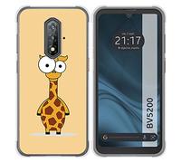 Tumundosmartphone Coque Silicone pour Blackview BV5200/BV5200 Pro Design Girafe Dessins