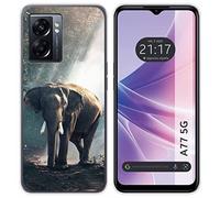 Tumundosmartphone Coque Silicone pour Oppo A77 5G Design Eléphant Dessins