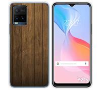 Tumundosmartphone Coque Silicone pour Vivo Y21s/Y33s Design Dessins - Bois