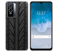 Tumundosmartphone Coque Silicone pour Vivo Y76 5G Design Pneus Dessins