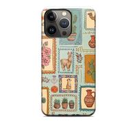 Tumundosmartphone Coque Tough magnétique double couche pour iPhone 13 Pro (6.1) motif timbres 03 dessins