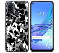 Tumundosmartphone Coque TPU Gel pour Oppo A53 / A53s Design Dessins - Snow Camouflage