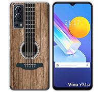 Tumundosmartphone Coque TPU Gel pour Vivo Y72 5G Design Dessins - Bois 11