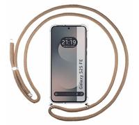 Tumundosmartphone Coque transparente avec cordon camel pour Samsung Galaxy S25 FE 5G
