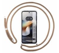 Tumundosmartphone Coque transparente pour Motorola Moto G56 5G avec cordon Camel