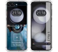 Tumundosmartphone Dites-Nous Ta Coque Silicone Anti-Chocs Transparent avec Ta Photo pour Samsung Galaxy Z Flip 5 5G Impression Personnalisée