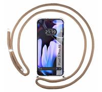 Tumundosmartphone Étui pendentif transparent pour Google Pixel 9 Pro XL 5G avec cordon Camel