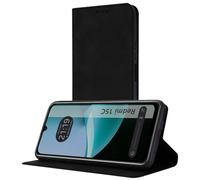 Tumundosmartphone Étui portefeuille en similicuir avec porte-cartes pour Xiaomi Redmi 15C 4G / 5G Couleur noire
