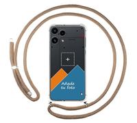 Tumundosmartphone Personnalisez votre coque avec pendentif transparent pour Nothing Phone 3a Lite 5G avec cordon Camel Motif personnalisé