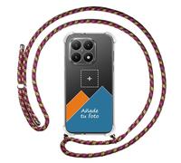 Tumundosmartphone Personnalisez votre coque avec pendentif transparent pour Xiaomi 15T 5G avec cordon rose/doré dessin personnalisé