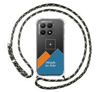 Tumundosmartphone Personnalisez votre coque avec pendentif transparent pour Xiaomi 15T 5G avec cordon vert/doré dessin personnalisé