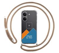 Tumundosmartphone Personnalisez votre coque avec pendentif transparent pour Xiaomi Poco X8 Pro 5G avec cordon Camel Motif personnalisé