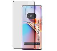Tumundosmartphone Protecteur en verre trempé incurvé 5D Full Glue noir pour Motorola Edge 40 Pro 5G Verre