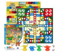 TUMYBCC Jeux de Société Enfant, Jeu Petits Chevaux & Serpent et Échelles | Jeu de Societe Adultes Idéal pour Voyages, Fêtes, Réunions Familiales et Activités de Plein Air