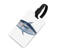 Tuna Thunnus - Étiquette de bagage pour voyage, étiquettes de bagages en TPU avec carte d'information, étiquettes de valise personnalisées pour le vol, étiquettes de sac multifonctionnelles pour les
