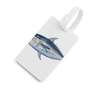 Tuna Thunnus - Étiquette de bagage pour voyage, étiquettes de bagages en TPU avec carte d'information, étiquettes de valise personnalisées pour le vol, étiquettes de sac multifonctionnelles pour les