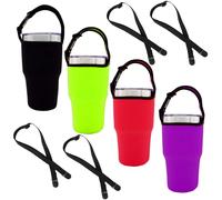 TuNan Lot de 4 gobelets de 30 oz avec bandouli re pour gobelet isotherme YETI Rtic Atlin Ozark Trail Rambler 30 oz Caf C