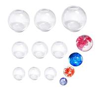 TuNan Lot de 9 moules en résine de silicone 50/40/30/20 mm, 4 tailles, moules pour pendentifs sphéroïdes en résine époxy, décoration de bijoux