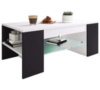Vcm Table Basse En Bois Table De Salon Table D'appoint Tiroir Verre Tunas Table Basse En Bois Table De Salon Table D'appoint Tiroir Verre Tunas