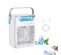 TundraFreeze Portable Ac Unit, TundraFreeze Air Conditioner, 4 en 1 Mini Climatiseur Mobile Avec 3 Vitesses, 2 Niveaux de Brume, 7 Couleurs LED de Nuit, 700ml Climatiseur Portable, Climatiseur Mobile