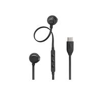 JBL Tune 305 C, Écouteurs filaires Hi-Res, son Pure Bass JBL, connexion USB-C, câble plat anti-nœuds, télécommande à trois touches avec microphone, noir